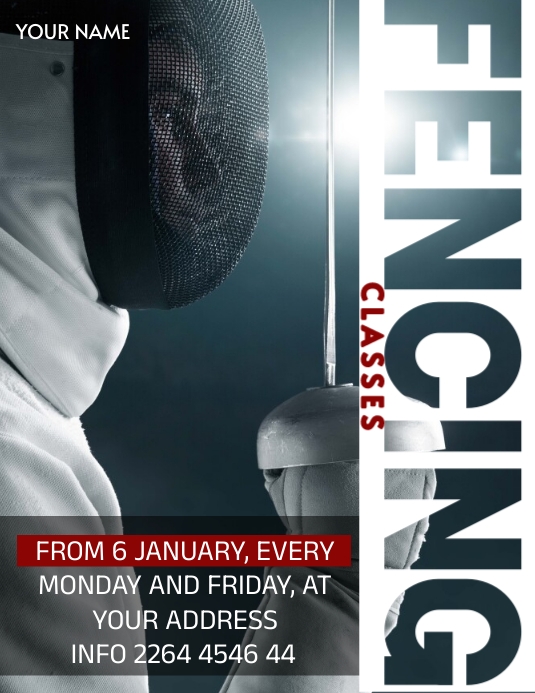Fancing Poster FENCING Template | PosterMyWall