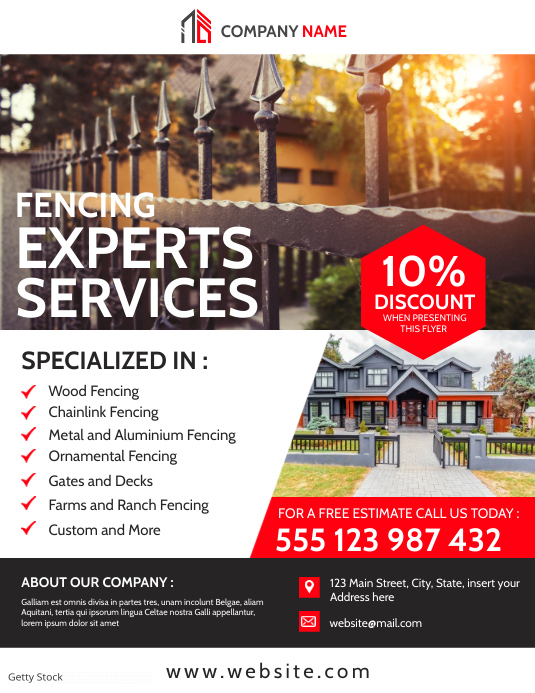 Copy of fencing services flyer advertisement template | PosterMyWall