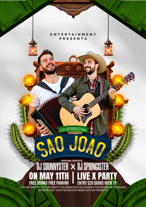 festa junina A5 template