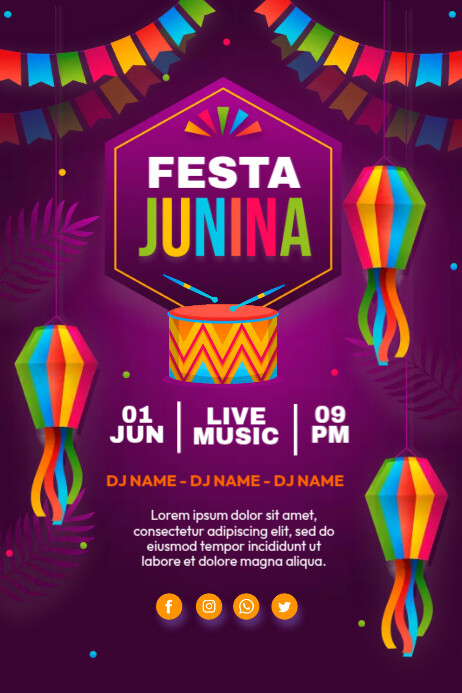 Festa Junina Printable Invitation Template | PosterMyWall