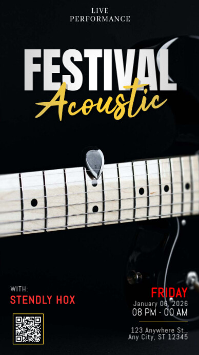 Festival Acoustic História do Instagram template