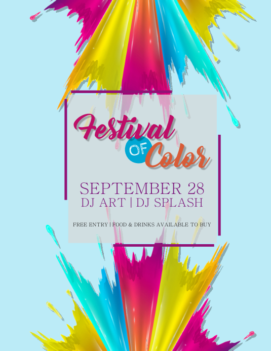 Festival of Color Flyer Template | PosterMyWall