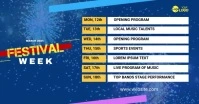 Festival Week Event Schedule Template