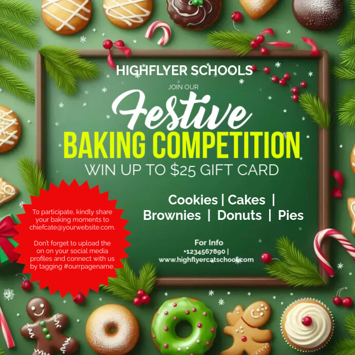 Copy of Festive Baking COmpetitions for Best Baking | PosterMyWall