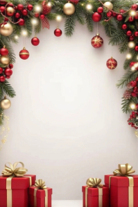 Hvid Christmas Decorations Poster Template