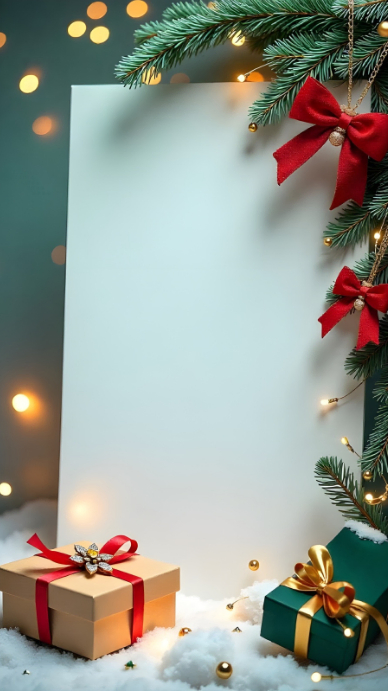 Festive Christmas Gift Card Frame Background Template | PosterMyWall