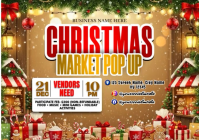 Marron Christmas Market Pop-Up A4 Template