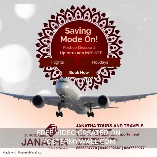Festive Discount on Flights (2) Template | PosterMyWall