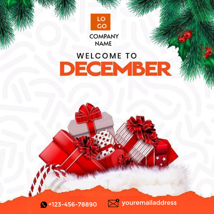 December Welcome Promotion Template | PosterMyWall