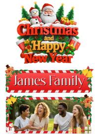 Festive Greetings New Year Poster A4 template