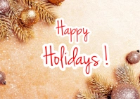 festive happy holidays design template Postal
