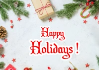 festive happy holidays design template Postkarte