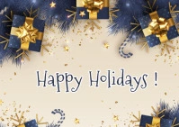 festive happy holidays design template Postkarte