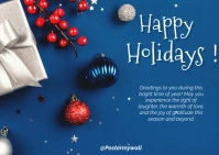 festive happy holidays design template Postal