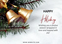 festive happy holidays design template Postal
