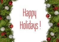 festive happy holidays free video design template Postal