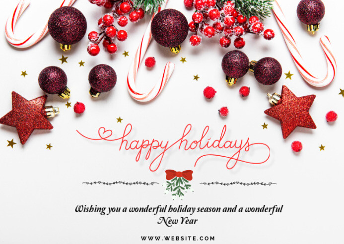 Festive Card Example Festive Happy Holidays Postcard Design Template | PosterMyWall