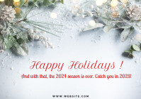 Wit Festive Happy Holidays Postcard Postcard Template