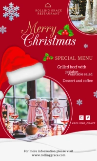 Festive Holiday Christmas Menu Template US Legal