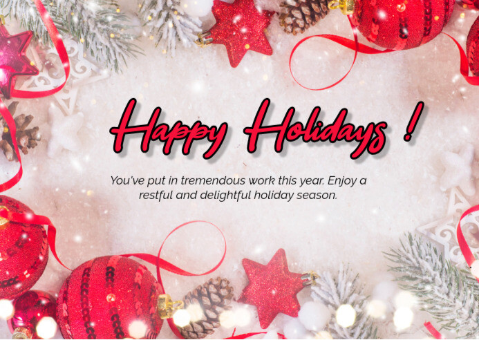 Festive Holiday greeting messages for your employees Template ...