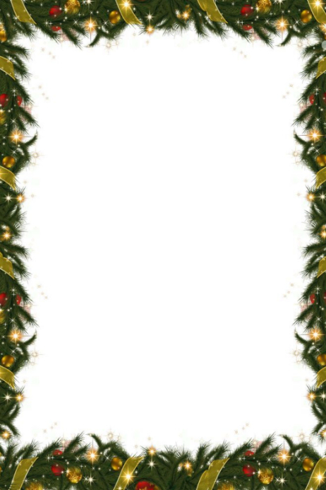 White Christmas Border Posters Template | PosterMyWall