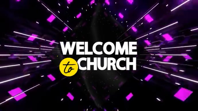 Copy of Neon Welcome to church slideshow intro animation template ...