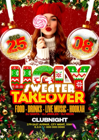 Festive Sweater Holiday Party Takeover A4 template