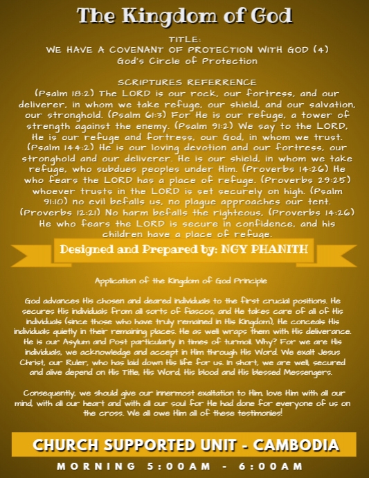 WE HAVE COVENANT OF PROTECTION WITH GOD (4) Flyer (US Letter) template