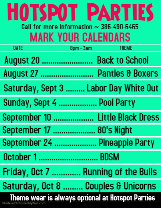 CURRENT Calendar Aug-Sept-Oct | PosterMyWall