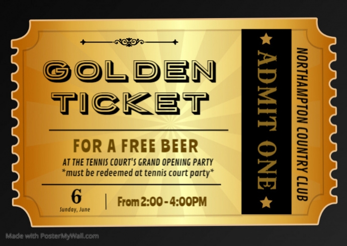 Free Draft Beer Ticket PosterMyWall