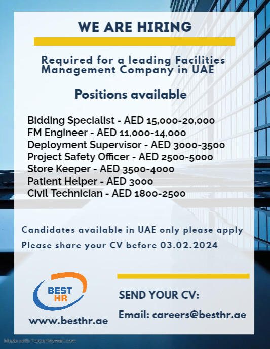 Copy of Copy of Copy of Copy of We are hiring jobs available flyer ad ...