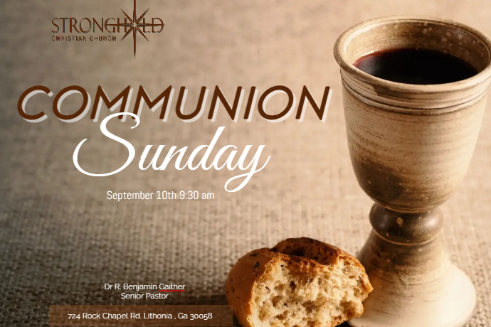 Holy Communion Banner 4' × 6' template