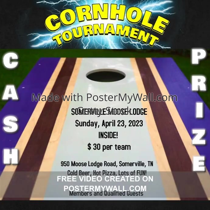 CORNHOLE TOURNAMENT Instagram Post template