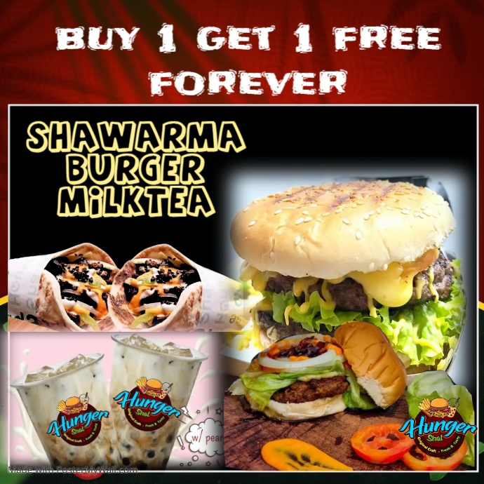 Food Menu Ads Square (1:1) template