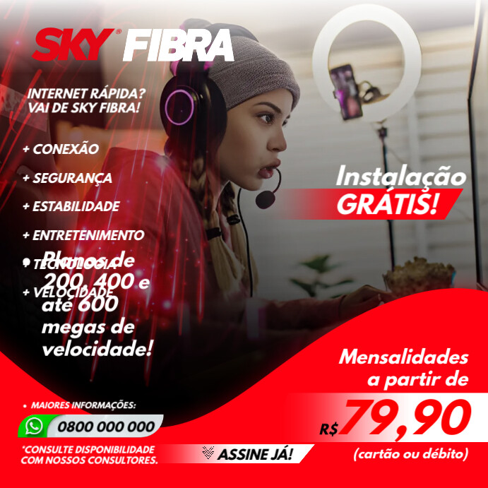 Fiber Optic Internet template | PosterMyWall