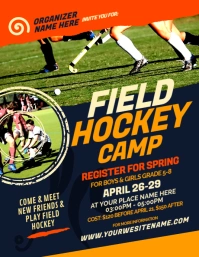 Field Hockey Camp Flyer template