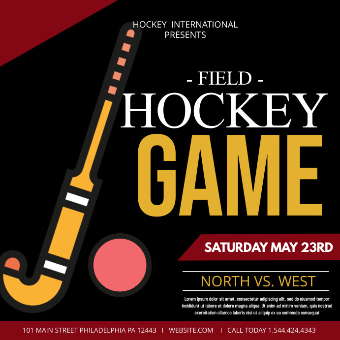 Field Hockey Field Template