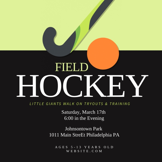 Field Hockey Template | PosterMyWall Field Hockey Template | PosterMyWall