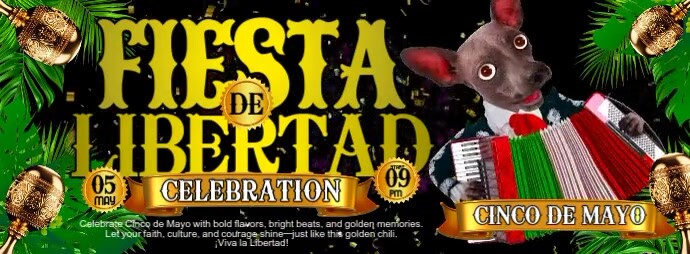 Fiesta de Libertad: Cinco de Mayo Bash Zdjęcie w tle na Facebooka template
