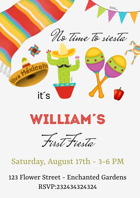 Fiesta Pattern Invite Fiesta invitation Template | PosterMyWall