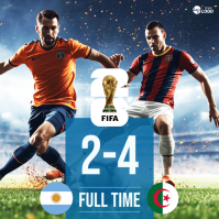 FIFA 2026 Match Result Instagram Post Instagram-bericht template
