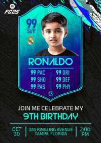 fifa card birthday A4 template