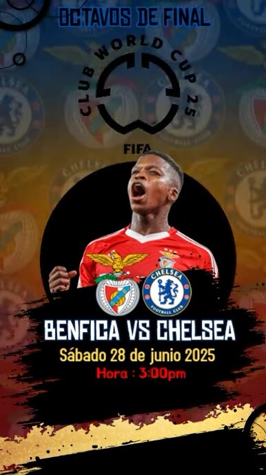 Plantilla de FIFA club world cup round of 16 | PosterMyWall
