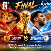Fifa Final match Instagram Post template