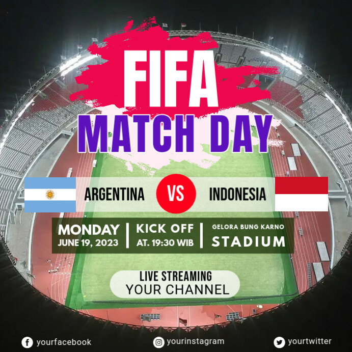 FIFA MATCH DAY FOOTBALL Template PosterMyWall
