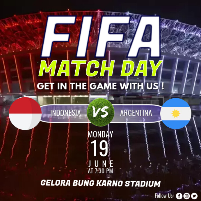 Copy of FIFA MATCH DAY FOOTBALL | PosterMyWall