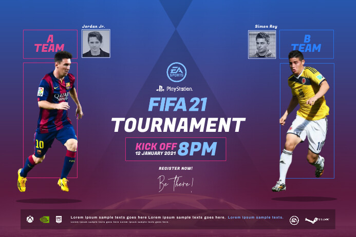 Fifa Display Design Fifa Video Game Tournament poster Template | PosterMyWall