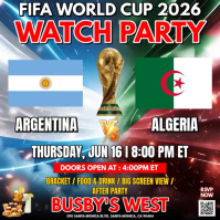 FIFA World Cup 2026: Argentina vs Algeria Epic Watch Party Instagram-opslag template