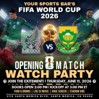 FIFA World Cup 2026: Mexico vs South Africa Watch Party Instagram Post template