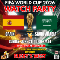 Black March Madness Watch Party Сообщение Instagram Template